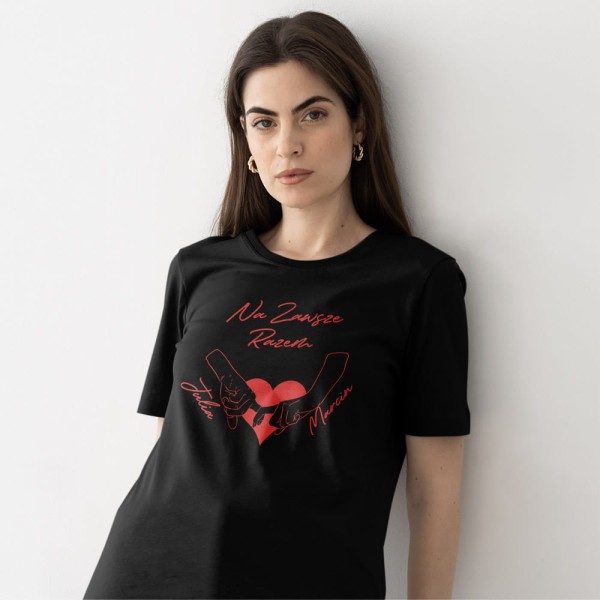 Koszulka Damska Na Walentynki Z Imionami