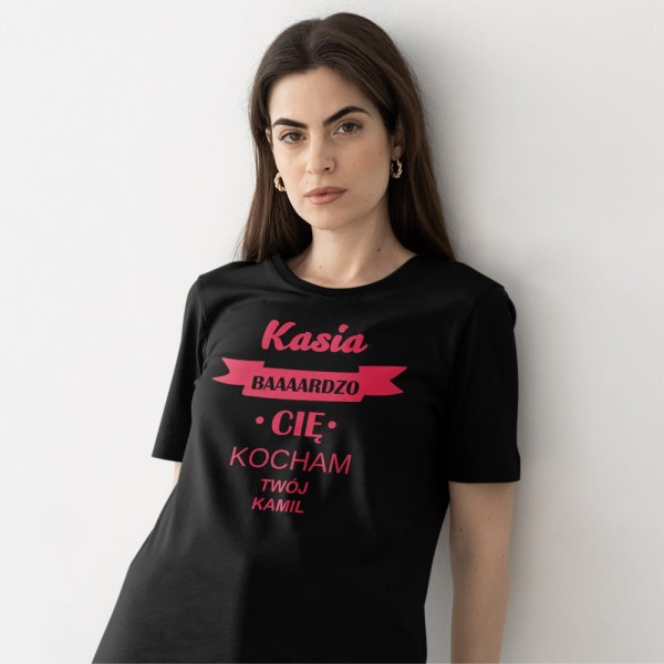 Koszulka Damska Na Walentynki Z Imionami