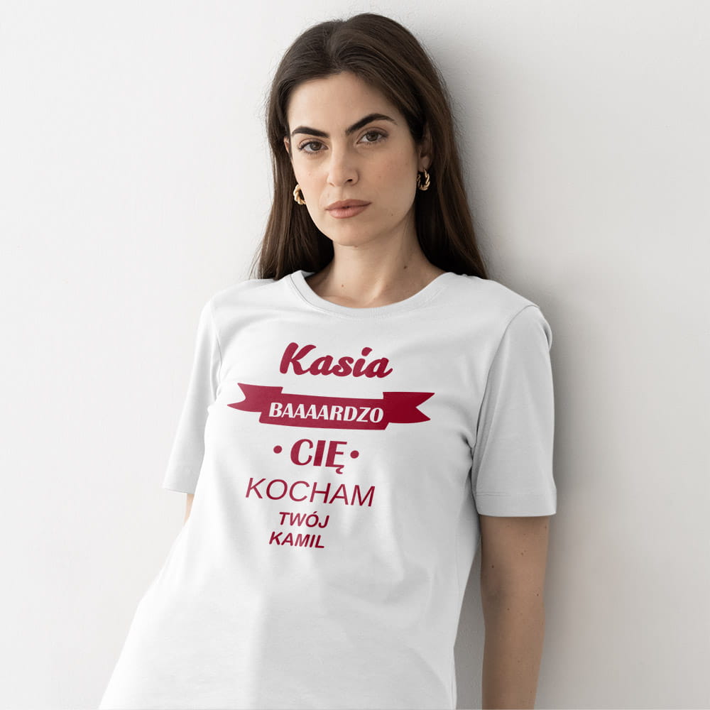 Koszulka Damska Na Walentynki Z Imionami