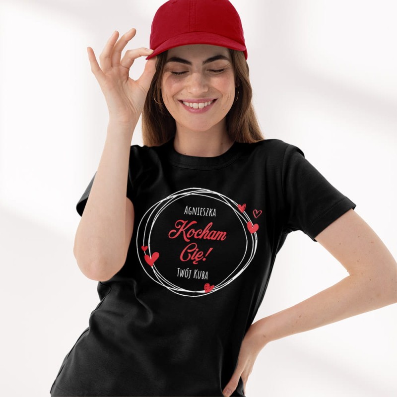 Koszulka Damska Na Walentynki Z Imionami