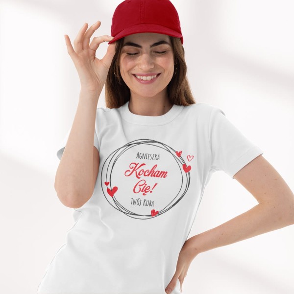 Koszulka Damska Na Walentynki Z Imionami