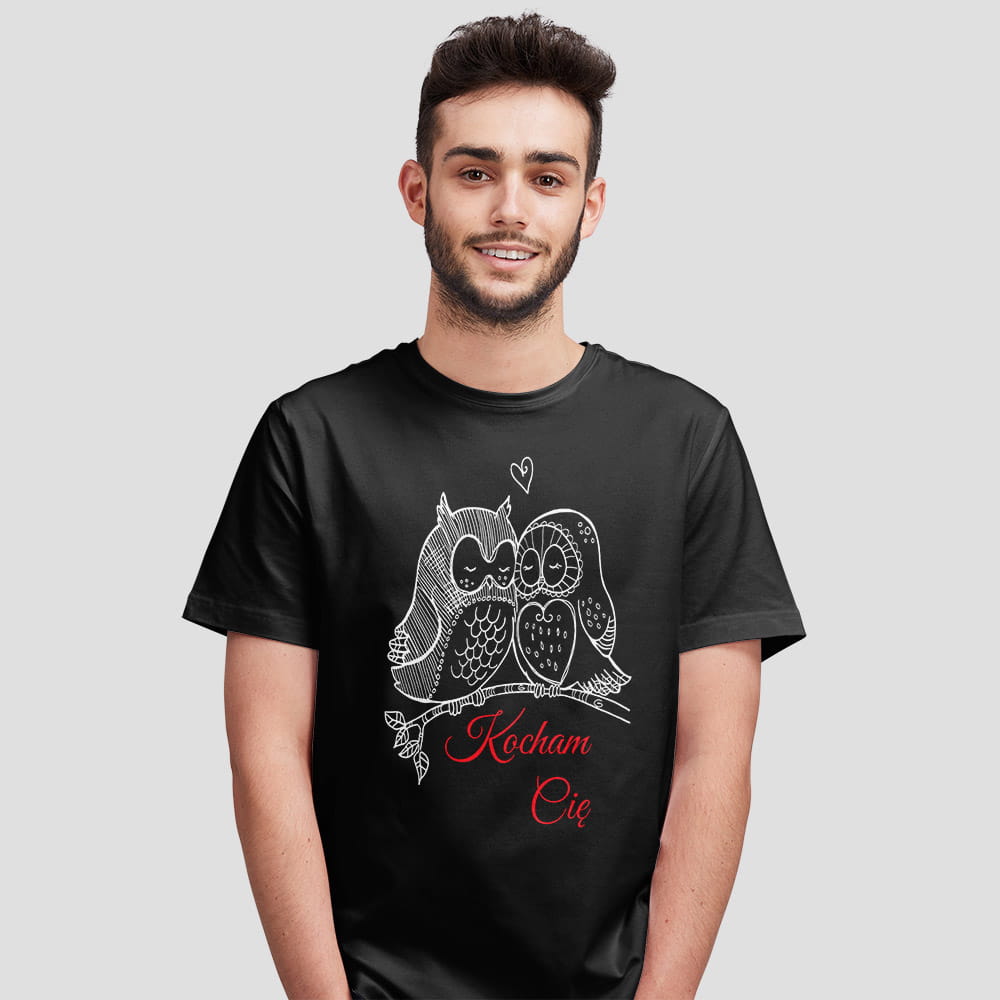 Koszulka Męska Na Walentynki Kocham Cię