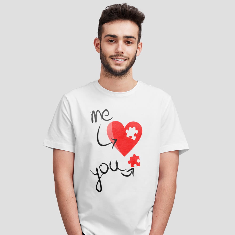 Koszulka Męska Na Walentynki Puzzlove Me And You
