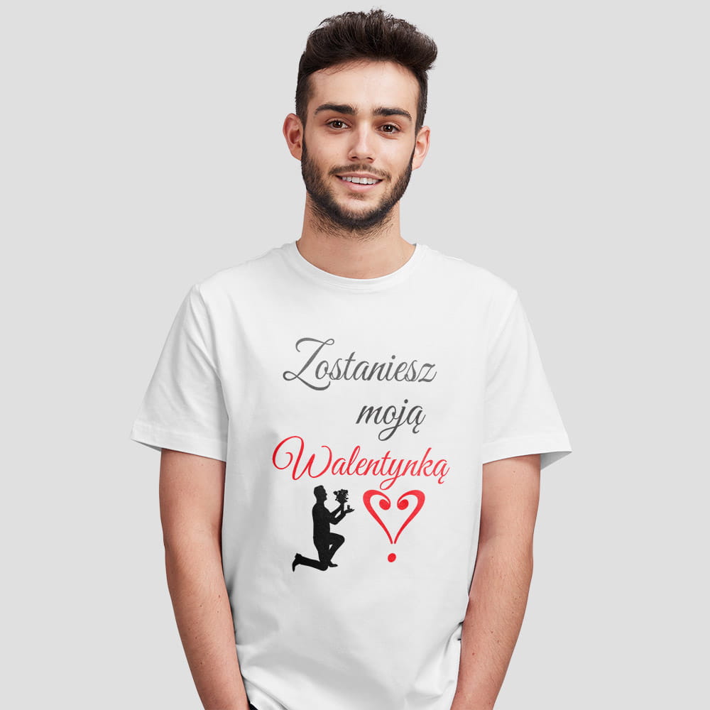 Koszulka Męska Na Walentynki Wyznanie Miłości