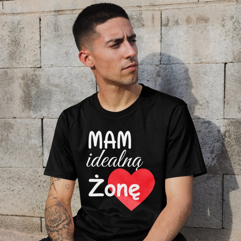 Koszulka Męska Na Walentynki Mam Idealną Żonę