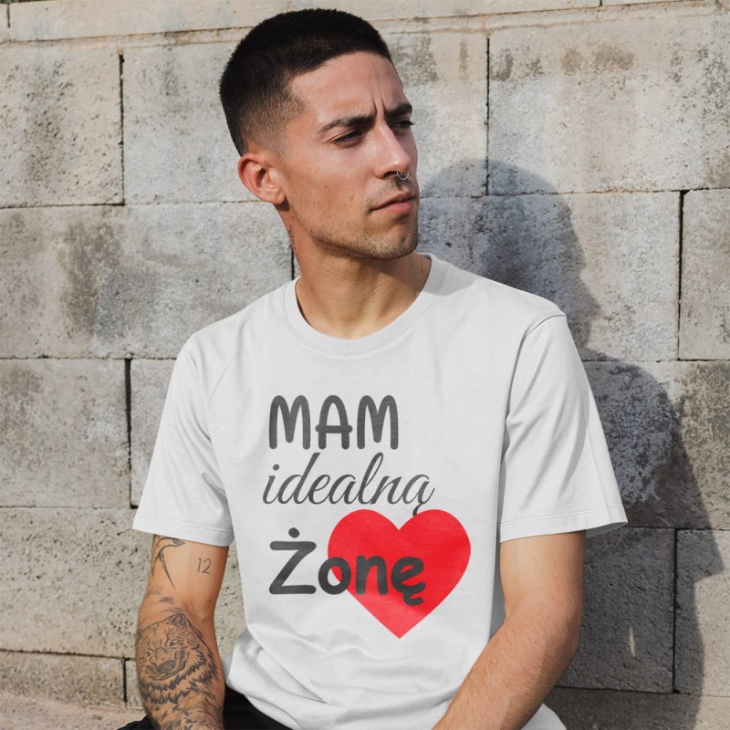 Koszulka Męska Na Walentynki Mam Idealną Żonę