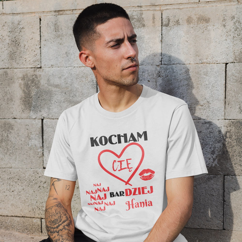 Koszulka Męska Na Walentynki Z Imieniem