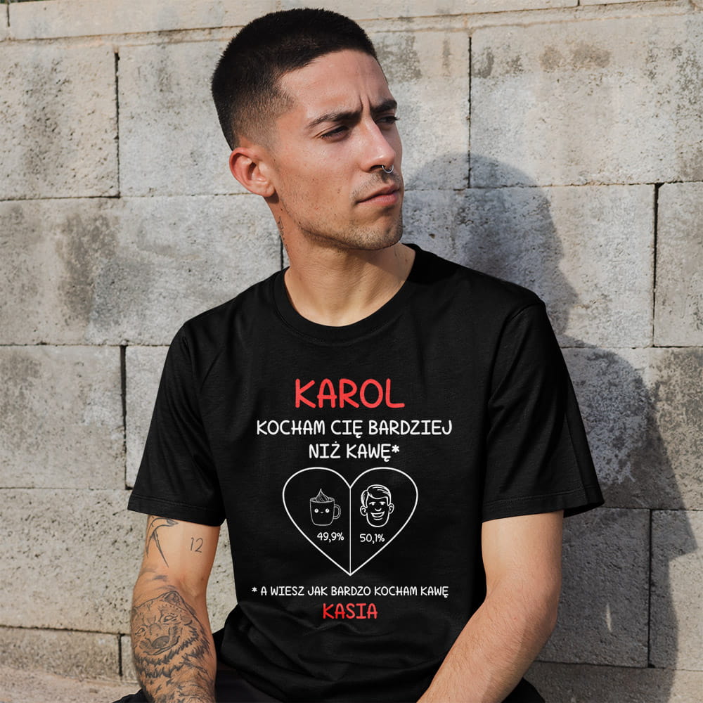 Koszulka Męska Na Walentynki Z Imionami