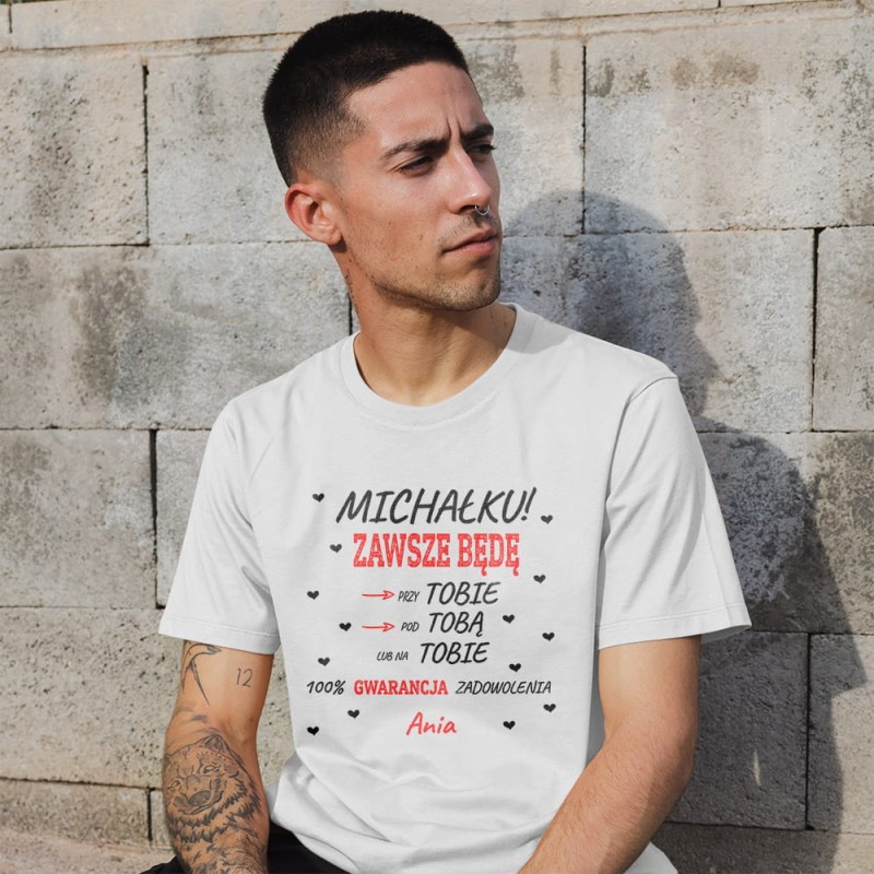 Koszulka Męska Na Walentynki Z Imionami