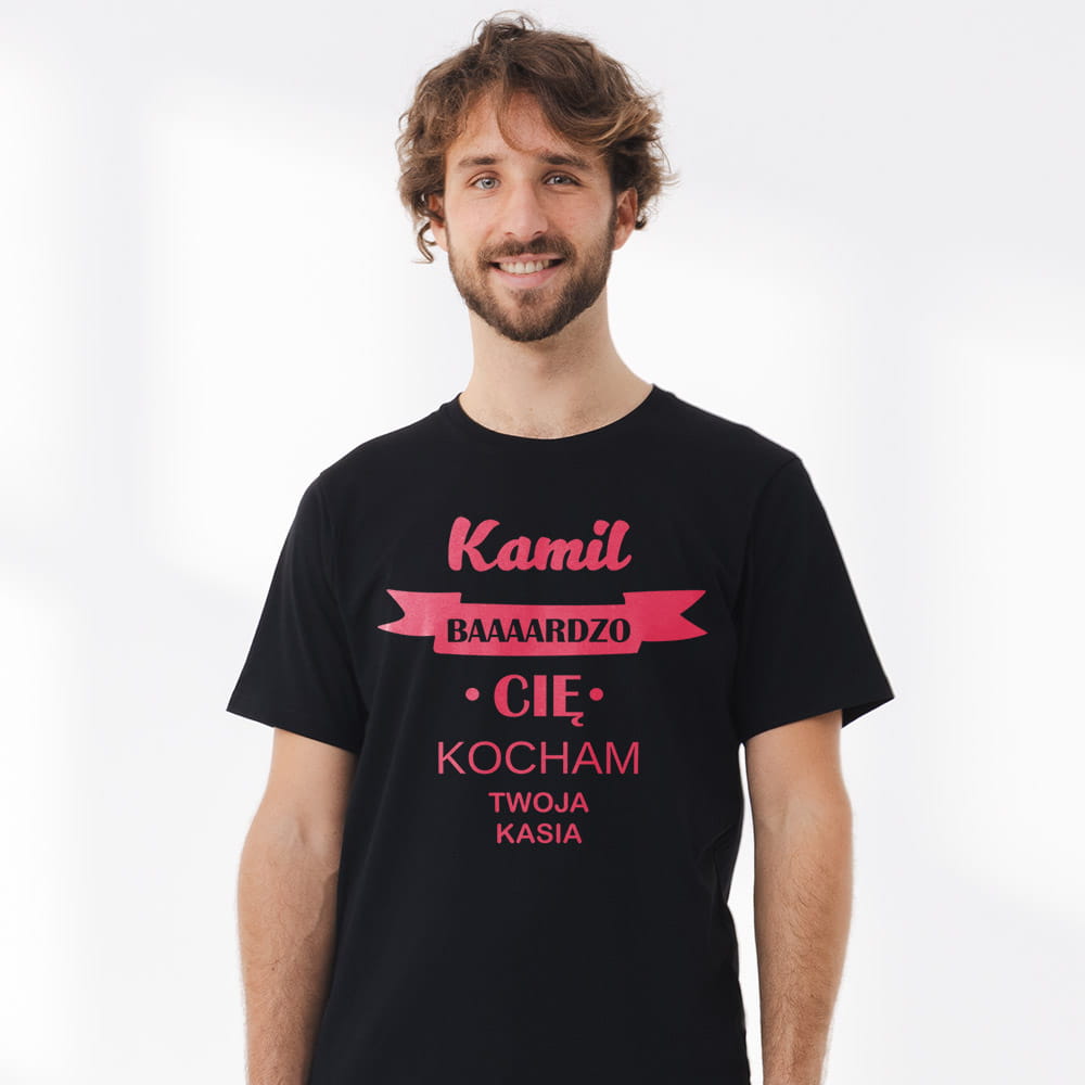 Koszulka Męska Na Walentynki Z Imionami