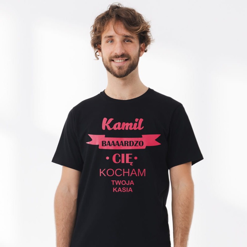 Koszulka Męska Na Walentynki Z Imionami