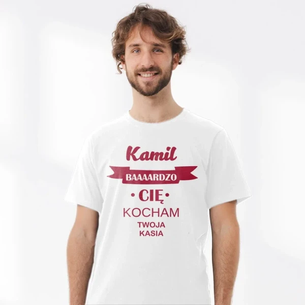 Koszulka Męska Na Walentynki Z Imionami