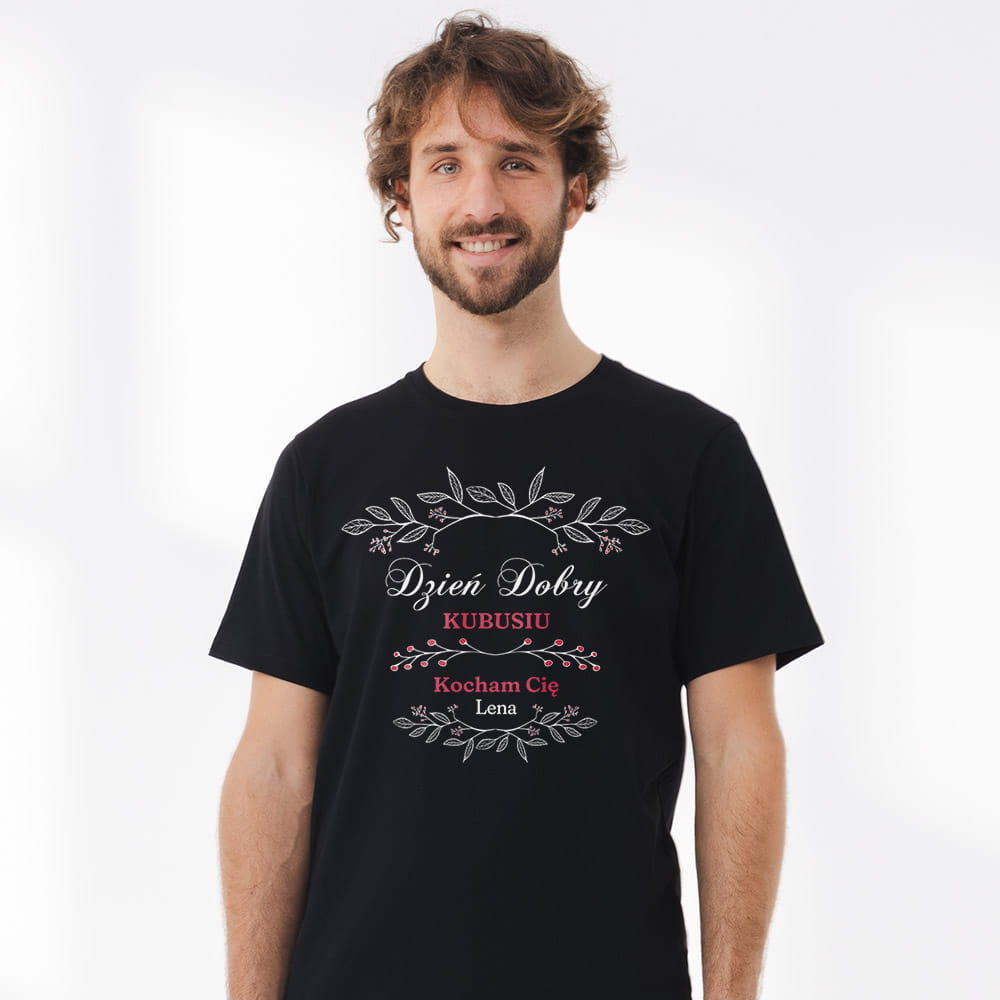 Koszulka Meska Na Walentynki Z Imionami