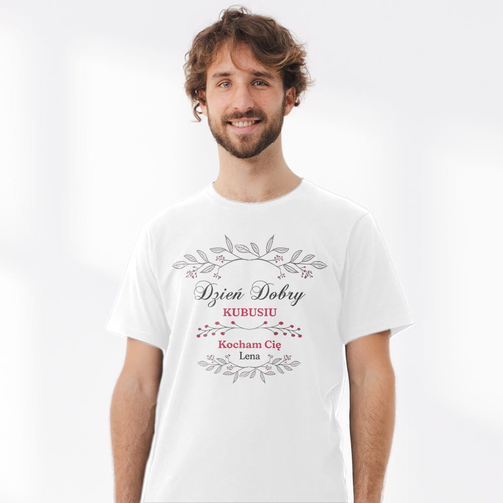 Koszulka Meska Na Walentynki Z Imionami