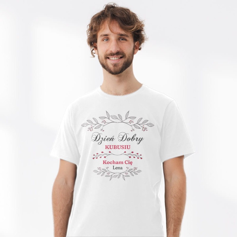 Koszulka Meska Na Walentynki Z Imionami