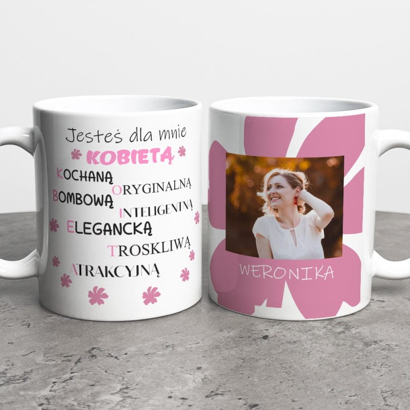 Kubek Na Dzień Kobiet Ze Zdjęciem i Imieniem