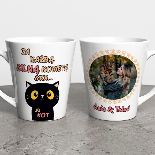 Kubek Latte Na Dzień Kobiet Z Imieniem i Zdjęciem