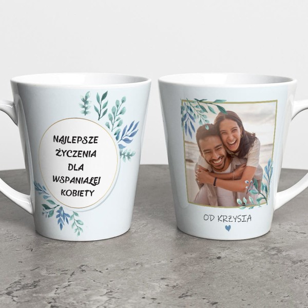 Kubek Latte Na Dzień Kobiet Ze Zdjęciem i Imieniem