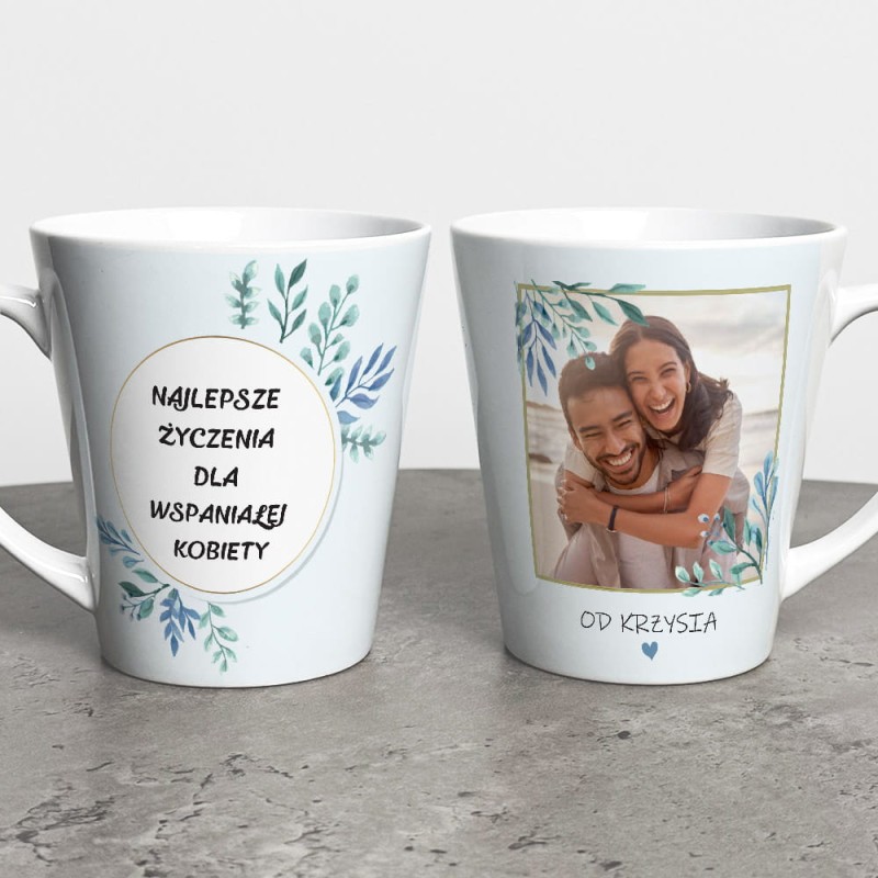 Kubek Latte Na Dzień Kobiet Ze Zdjęciem i Imieniem