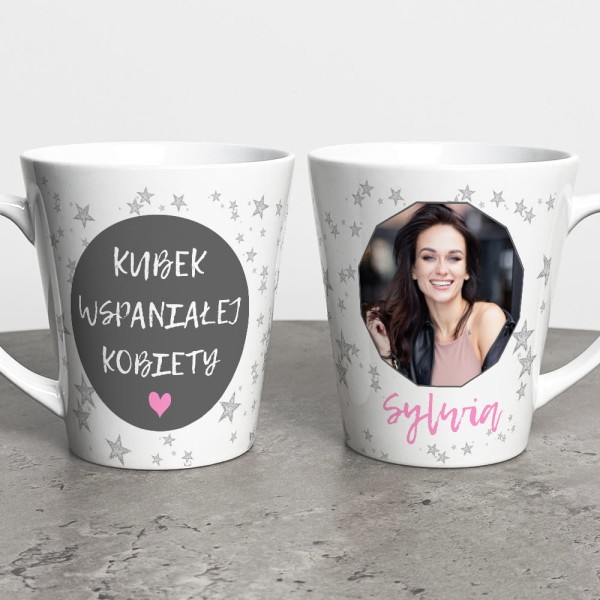 Kubek Latte Na Dzień Kobiet Ze Zdjęciem i Imieniem