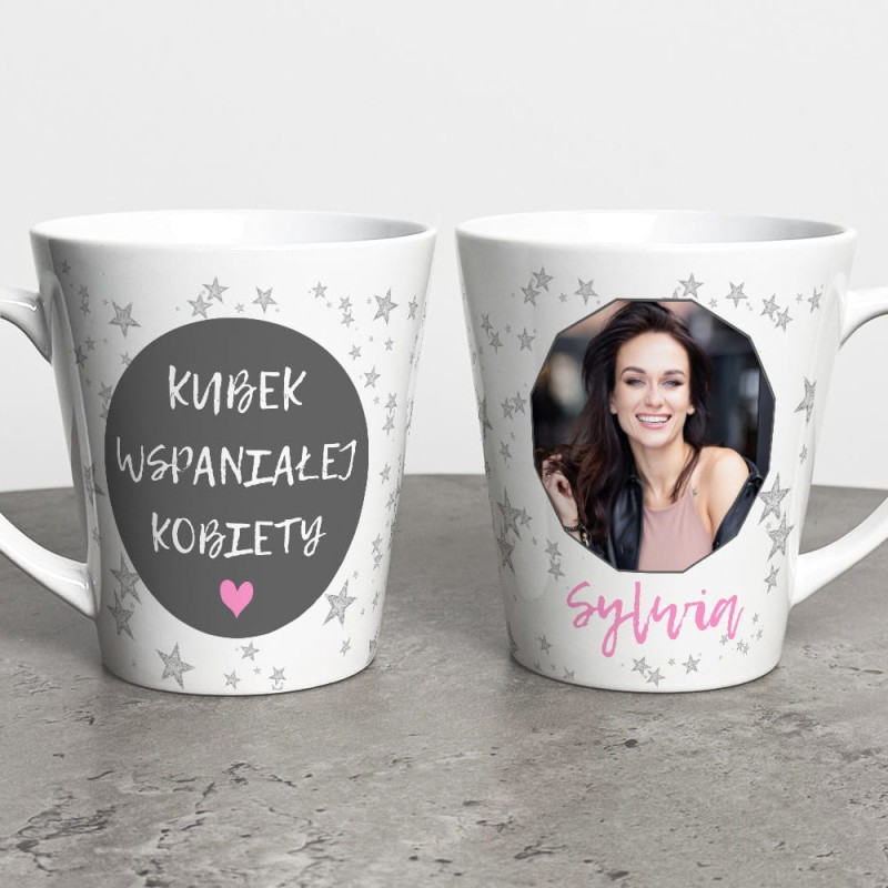 Kubek Latte Na Dzień Kobiet Ze Zdjęciem i Imieniem