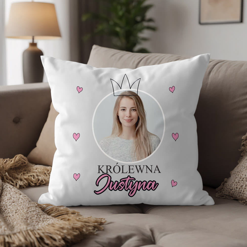 Poduszka Na Dzień Kobiet Z Imieniem i Zdjęciem