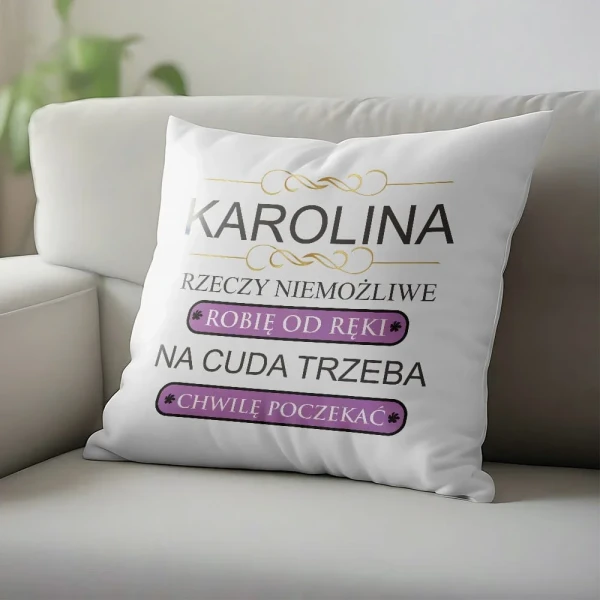 Poduszka Na Dzień Kobiet Ze Zdjęciem i Imieniem