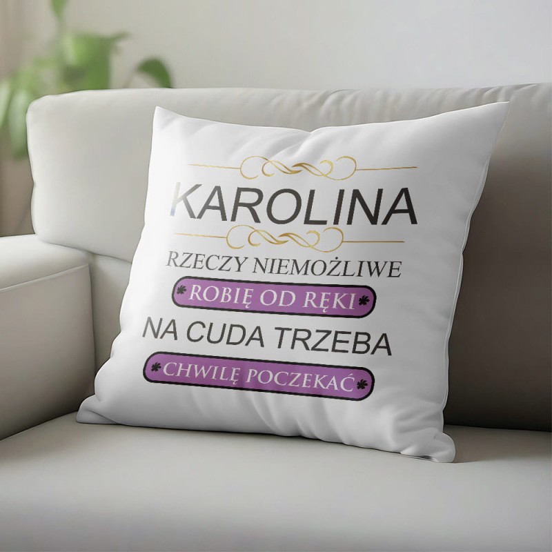 Poduszka Na Dzień Kobiet Ze Zdjęciem i Imieniem