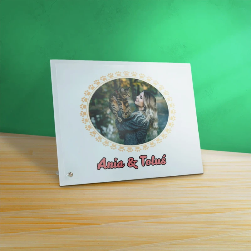 Ramka Na Dzień Kobiet Z Imieniem i Zdjęciem Na Szkle