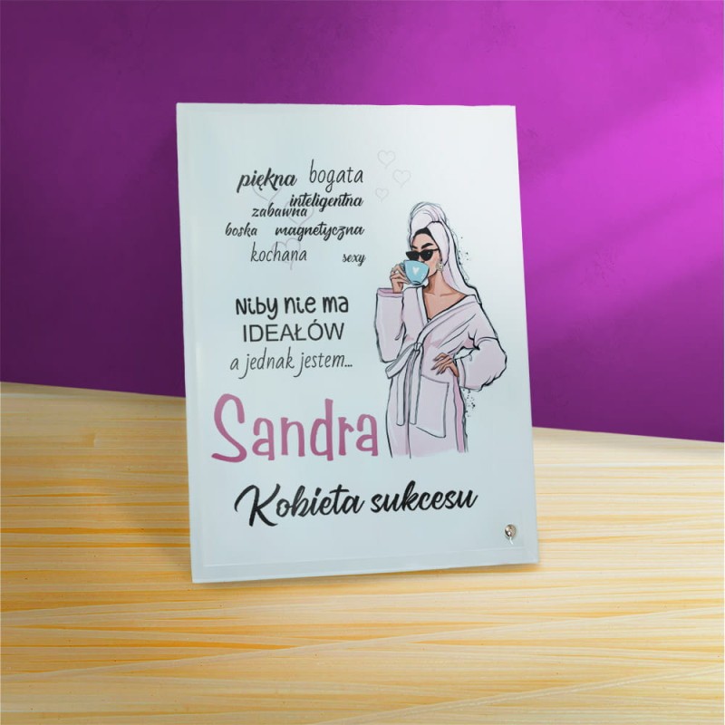 Ramka Na Dzień Kobiet Z Imieniem Na Szkle