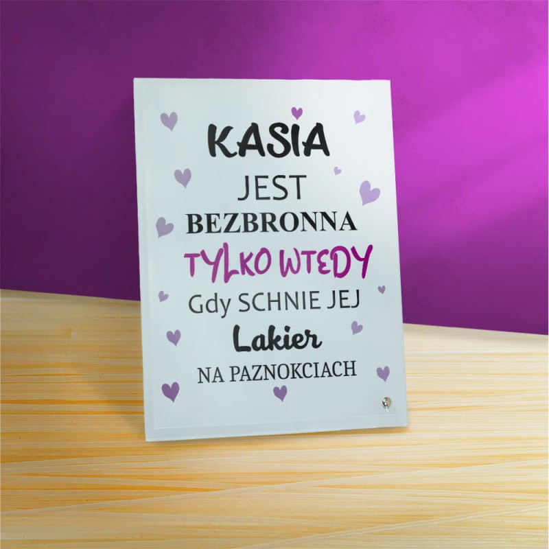 Ramka Na Dzień Kobiet Z Imieniem Na Szkle