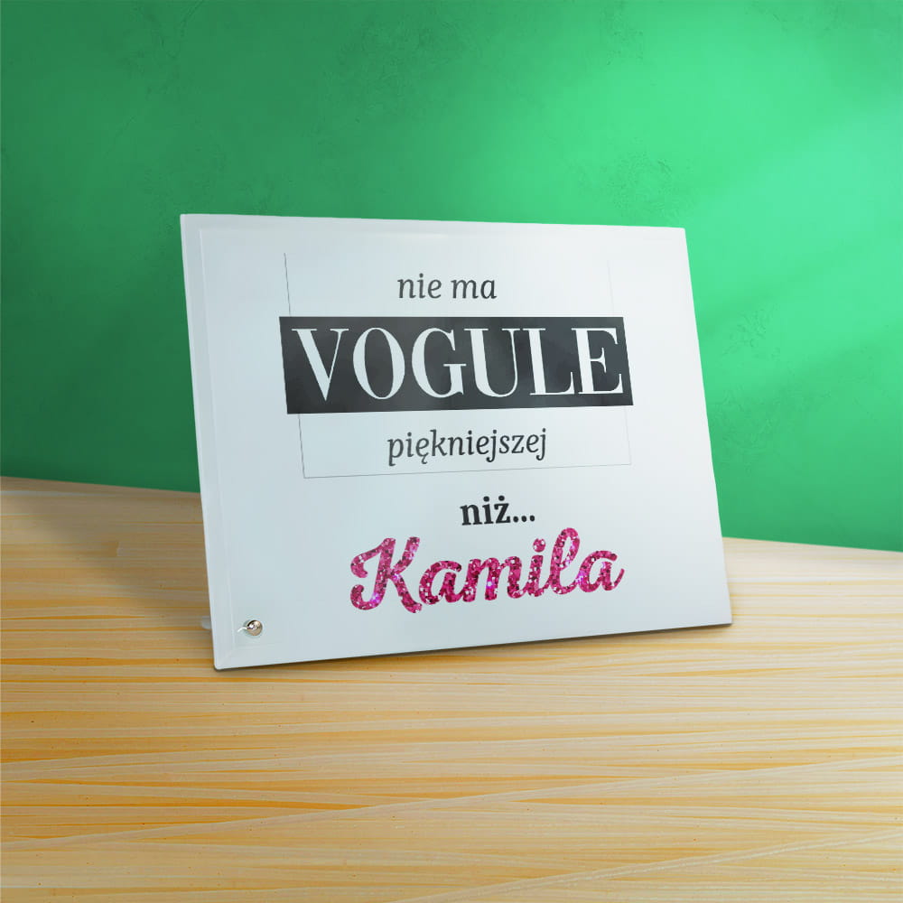 Ramka Na Dzień Kobiet Z Imieniem Na Szkle