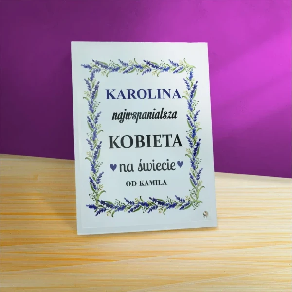 Ramka Na Dzień Kobiet Z Imionami Na Szkle