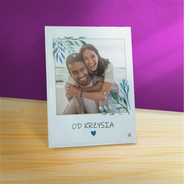 Ramka Na Dzień Kobiet Ze Zdjęciem i Imieniem Na Szkle