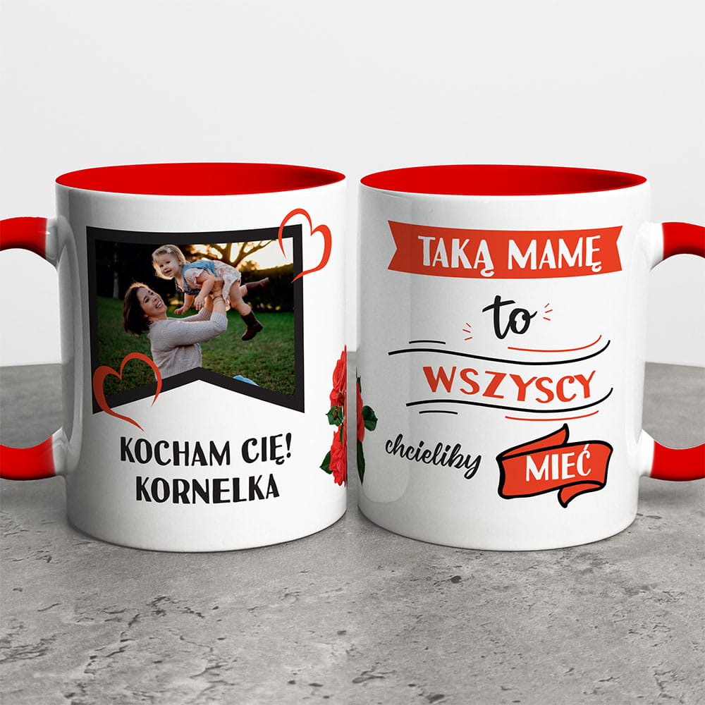Kubek Na Dzień Mamy Ze Zdjęciem i Imieniem