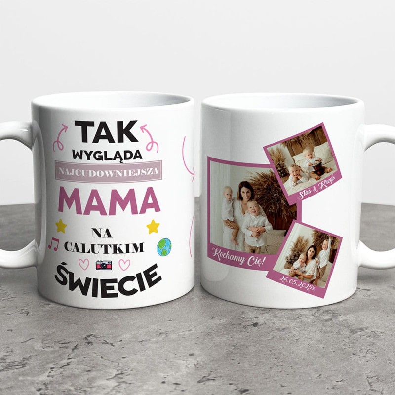 Kubek Na Dzień Mamy Ze Zdjęciem i Imieniem