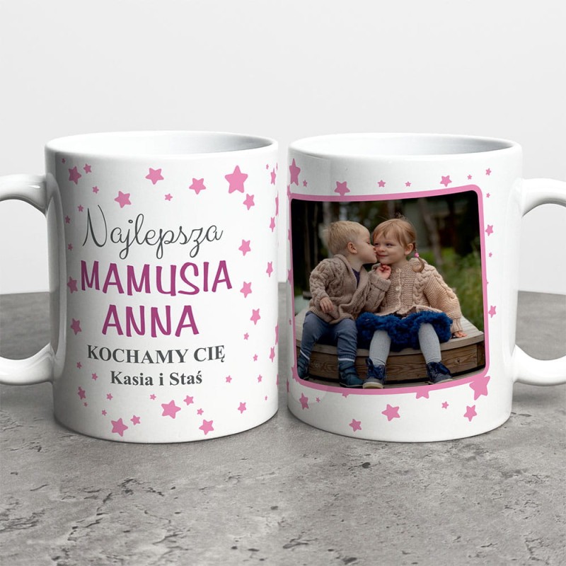 Kubek Na Dzień Mamy Ze Zdjęciem i Imieniem