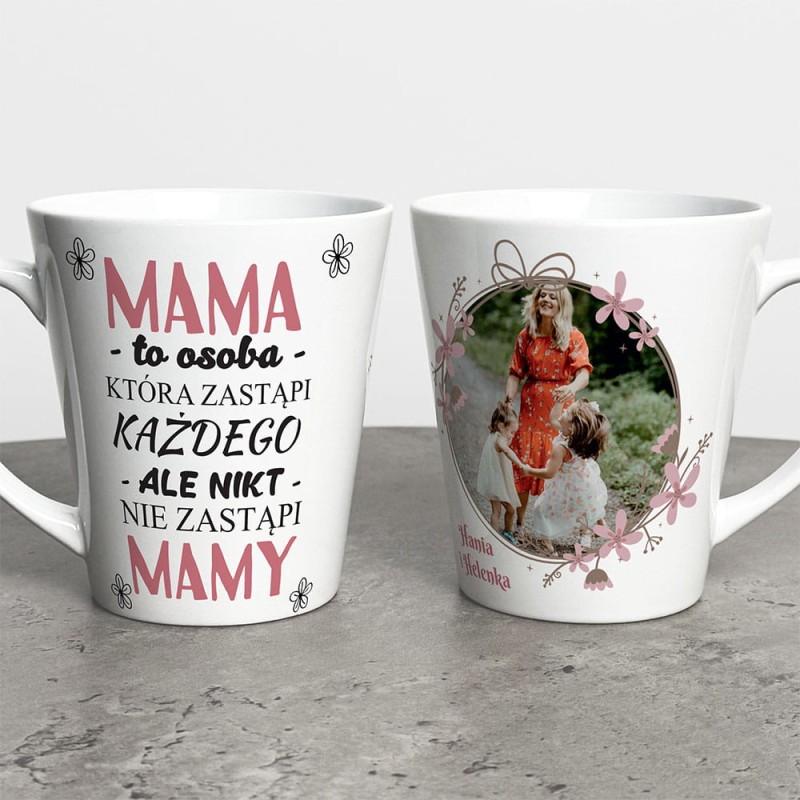 Kubek Latte Na Dzień Mamy Ze Zdjęciem i Imieniem