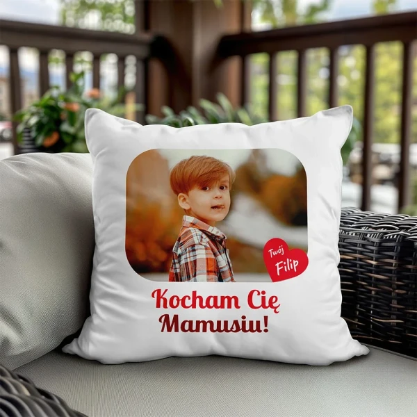 Poduszka Na Dzień Mamy Ze Zdjęciem i Imieniem