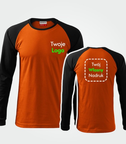 Koszulka z długim rękawem z logo firmy