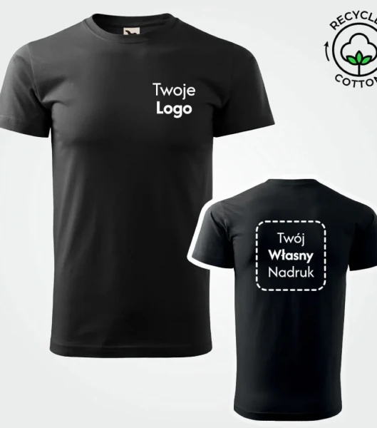 Koszulka Męska Basic Recycled Z Własnym Nadrukiem