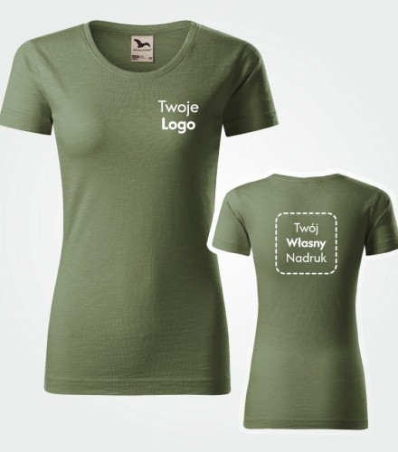 Koszulka Damska T-shirt z Własnym Nadrukiem 150g - Native