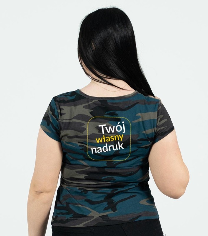 Koszulka Damska T-shirt Camo Pure Z Własnym Nadrukiem