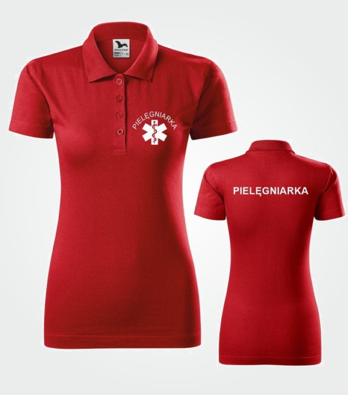 Koszulka Damska Medyczna Polo Pielęgniarka