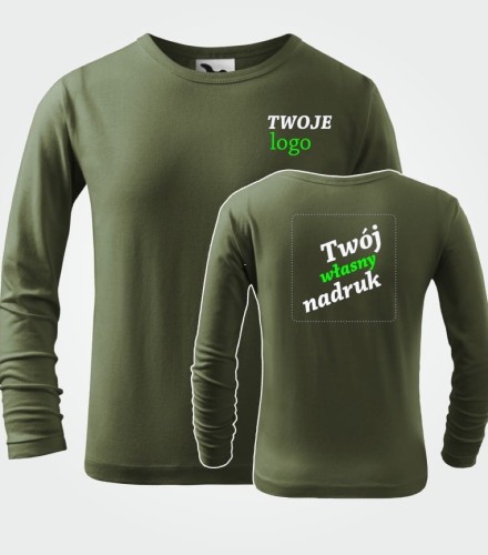 Koszulka Dziecięca Długi Rękaw z Własnym Nadrukiem