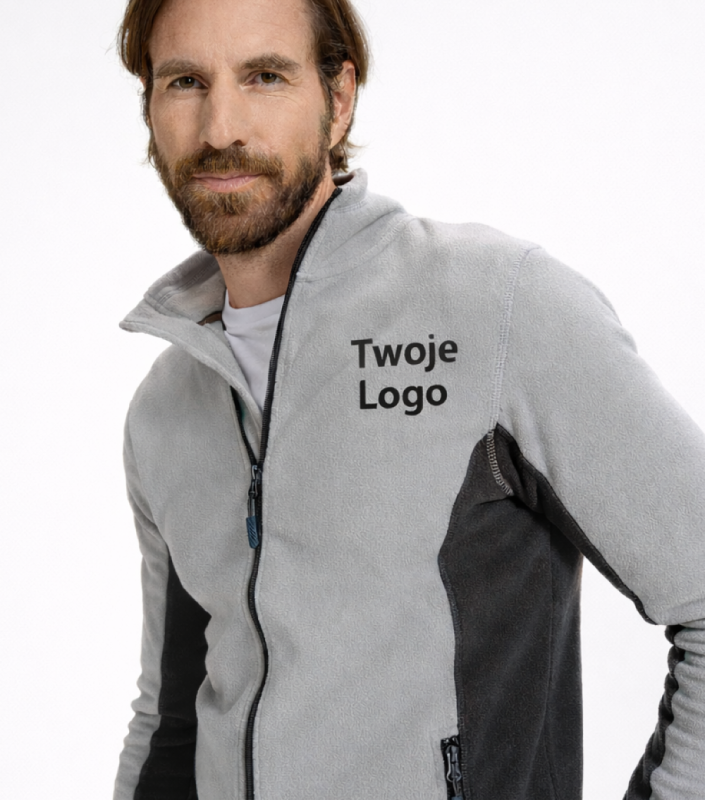 Polar męski z nadrukiem firmowym