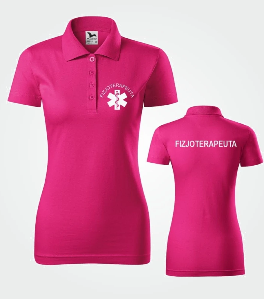 Koszulka Polo Damska Fizjoterapeuta 180g - Single J.