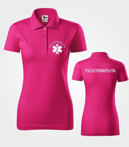 Koszulka Polo Damska Fizjoterapeuta 180g - Single J.