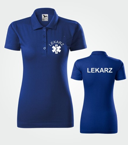 Koszulka Polo Damska Lekarz 180g - Single J.