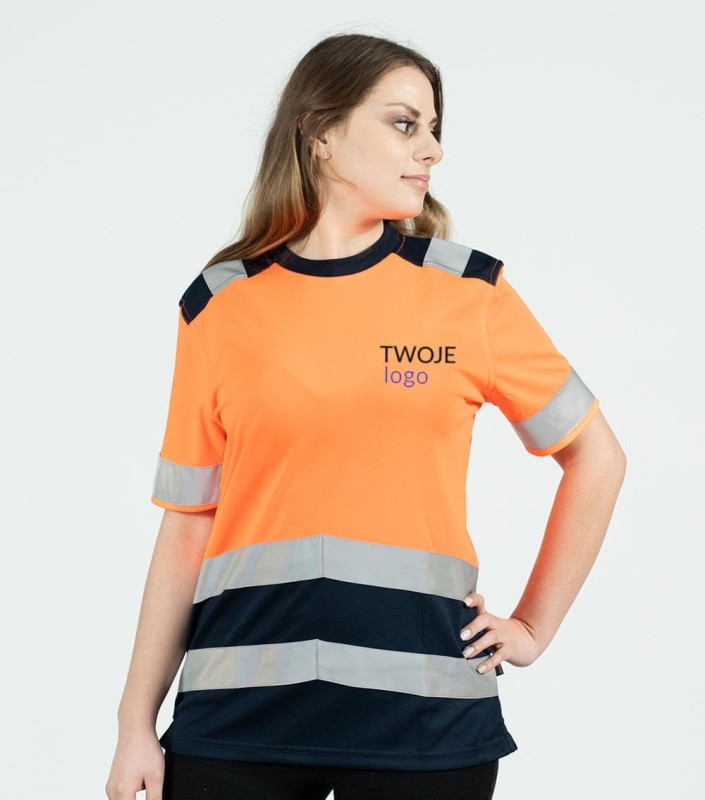 Koszulka Unisex T-shirt Odblaskowa Z Własnym Nadrukiem